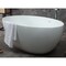 Alfi Brand 67" White Oval Solid Surface Smooth Resin Soaking Bathtub AB9941 - alternate 5